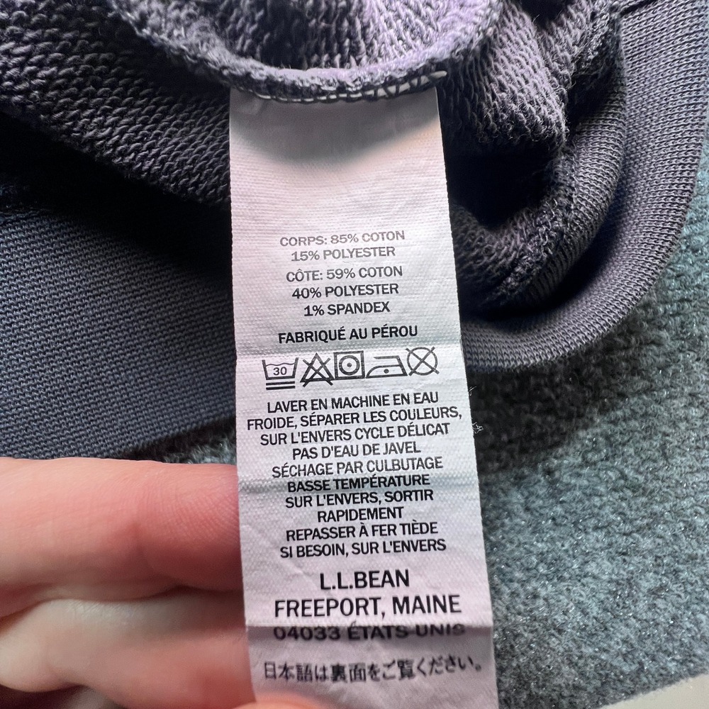LL Bean Kids XL 18 Graphic Top Bundle Sweatshirt and T-Shirt Navy Blue Retro - Picture 15 of 16